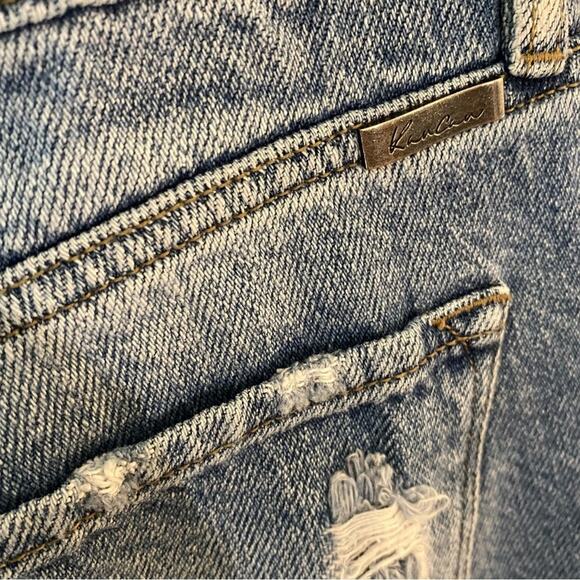 KanCan Women's Distressed Straight Leg Jeans Size 3/25 Light Wash Cotton Denim - Picture 8 of 8